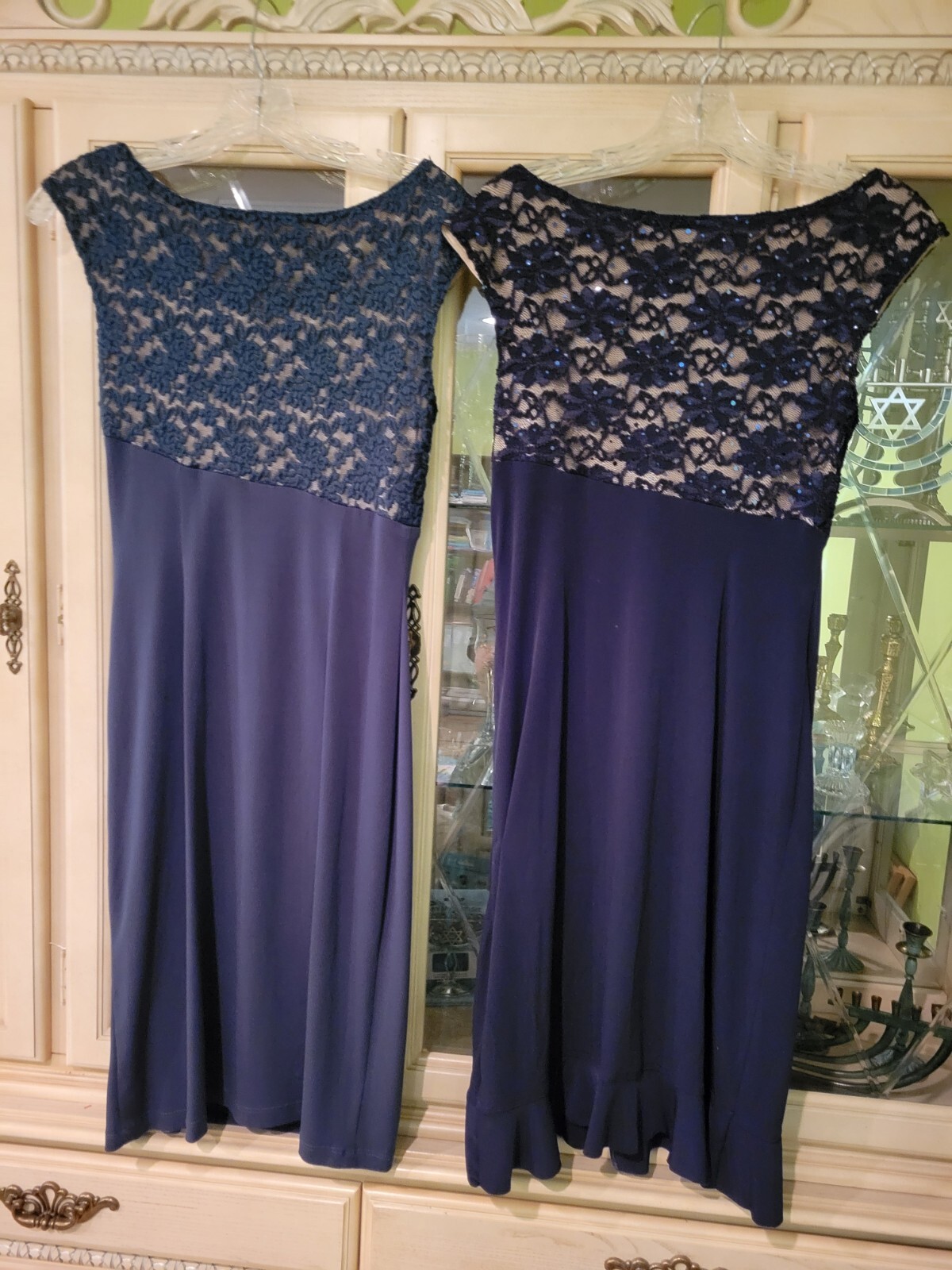 Connected Apparel Lisa dresses 6 solid dark green… - image 2