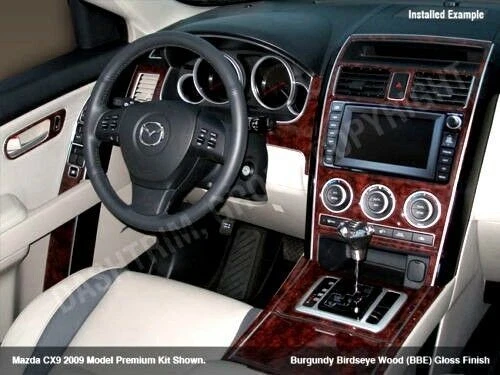 JUEGO INTERIOR KIT TABLERO ALUMINIO CARBONO MADERA NUEVO MAZDA MILLENIA 1999 2000 Foto 3 de 4