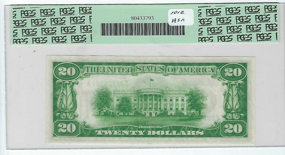 FR. 2050-E $20 1928 Federal Reserve Note Richmond E-A Block Gem PCGS 65 PPQ - Image 2 of 2