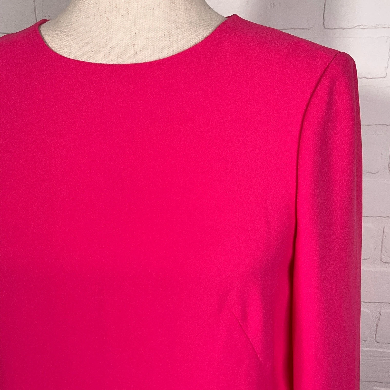 Abito Kate Spade donna 4 tubino rosa volant festa cocktail carriera formale