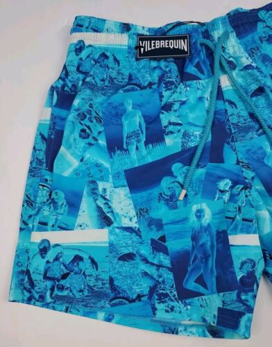 Vilebrequin Moorise Swim Shorts Blue Azur Men's Trunks XL NWT $315 - Picture 3 of 12