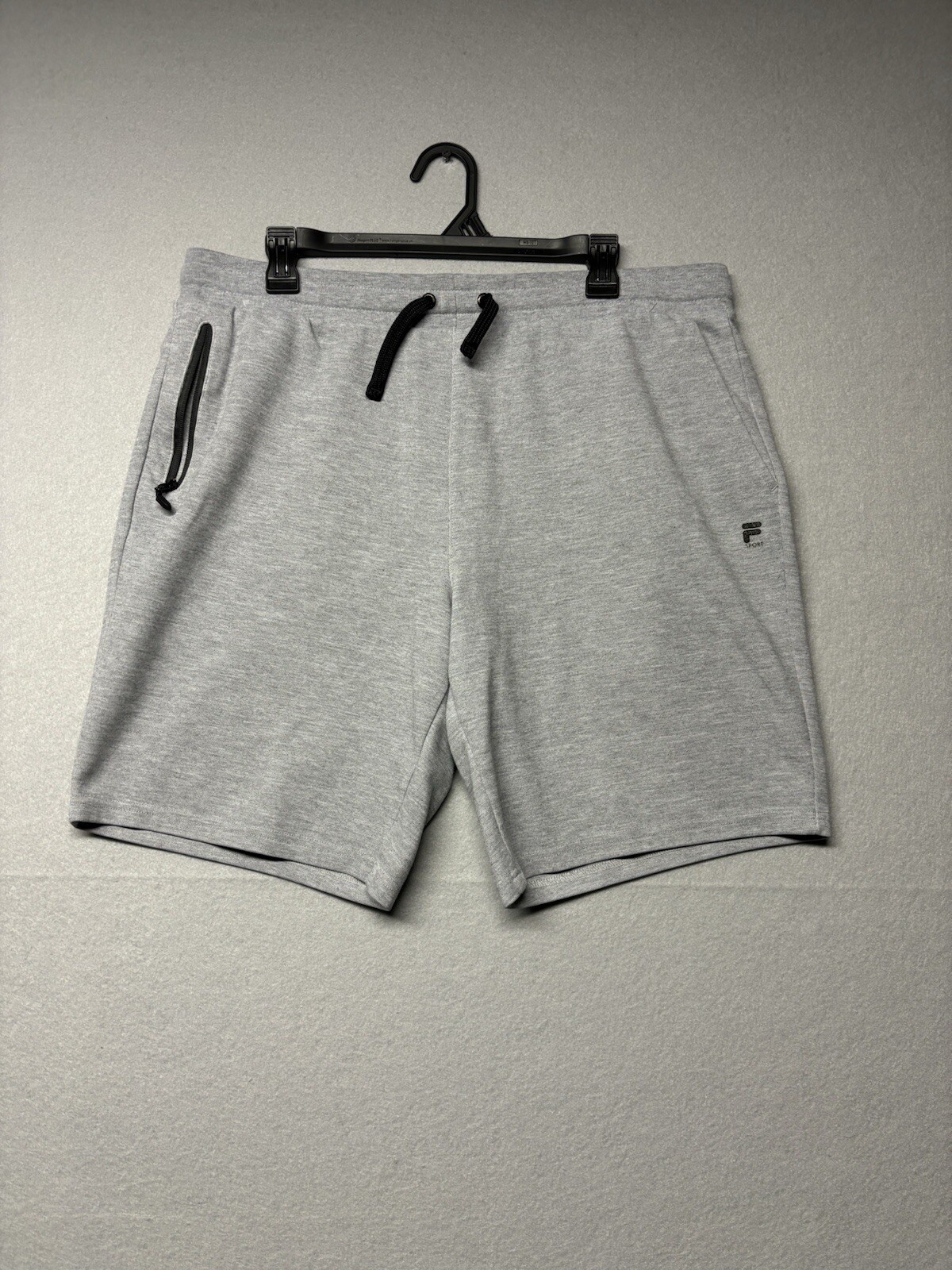 Pantaloncini Fila uomo grandi grigi tasche cotone atletica palestra sport felpa