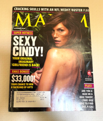 CINDY CRAWFORD MAXIM Magazine December 2005 ISSUE #96 LAYLA KAYLEIGH V. MINNILLO