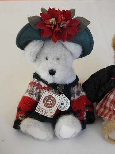 3 Boyds Bears Plush Limited Ed. Set Mrs Figgy Pudding, Bailey & Gala Applesmith - Picture 3 of 15
