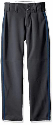 Alleson Ahtletic Boys Youth Baseball Pants with Braid, Charcoal/Royal, X-Small - Photo 1/1