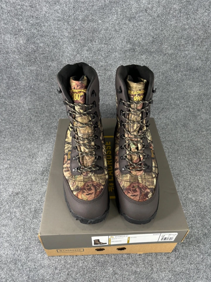 Lacrosse Silencer 8" Hunting Boots Mens Sz 14 Mossy Oak Break Up 800g Insulated - Image 2 of 4