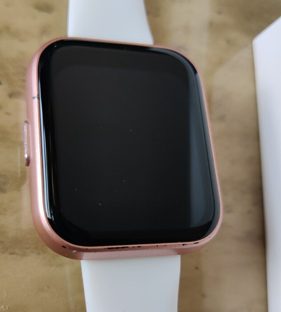 Spade Co Health Smartwatch Rose Gold White Band Fitness