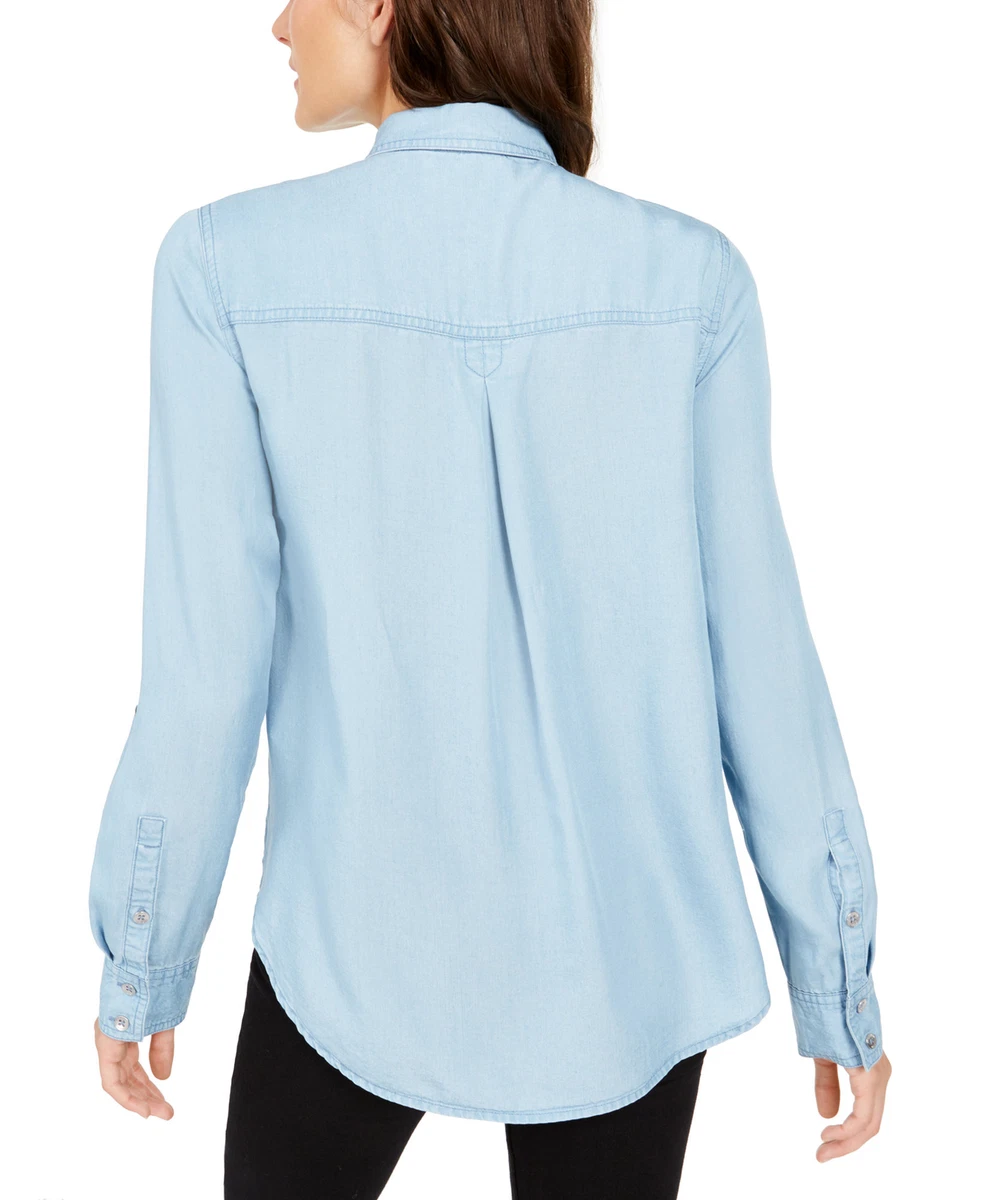 Calvin Klein Jeans Women s Tencel Button Down Shirt Small