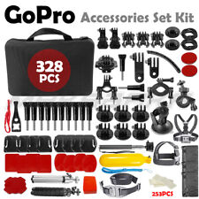 328 Go pro Accessories Set Kit for Gopro Hero10 9 8 7 6 Monopod Head Chest Strap