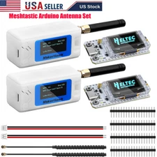 2 Set 915MHz LoRa V3 ESP32 OLED Board Heltec V3+ Antenna + Case for Meshtastic