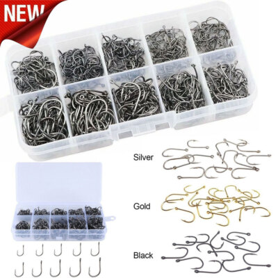 100PCS Fishing Hook Kit Angler Essential Worms Catfish Fishing Hook Equipment ﻿
