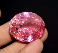 Certified 120 Ct Natural Oval Cut Cambodian Best Pink  Zircon Loose Gemstone