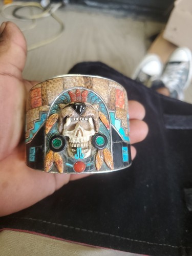 Brazalete De Plata 925 Hecho A Mano Por Artesanos Mexicanos Piedras Naturales - Picture 11 of 24