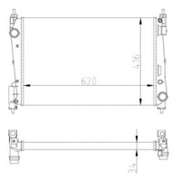 KüHler, MotorküHlung Economy Class Nrf 54752A FüR Opel
