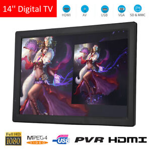 Portable 14 inch TFT-LED Digital TV Television 1080P Video MP3 Player HDMI USB