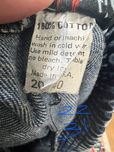 Christie Of California handbemalt Blumen Acid Wash Denim Rock Gr. 20 Plus - Bild 10 von 11
