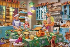 Tektalk Puzzles for Adults 1000 Piece, Jigsaw Thanksgiving Dinner 