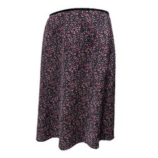 Y2k 90s Ditsy Floral Midi Skirt L Fairycore Soft Grunge Romantic Black USA Made