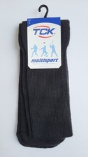 New TCK Pro Sport Multisport Knee High Socks Black Football Soccer Baseball - L