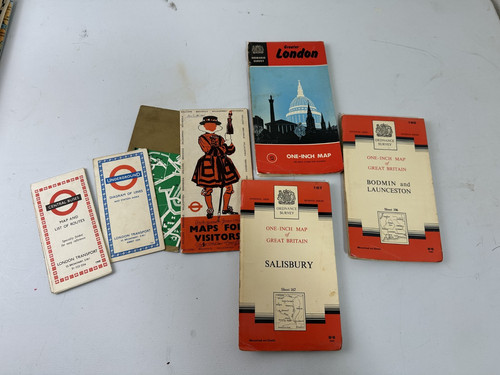 VTG Maps of Great Britain One Inch Ordnance Survey London Salisbury Underground