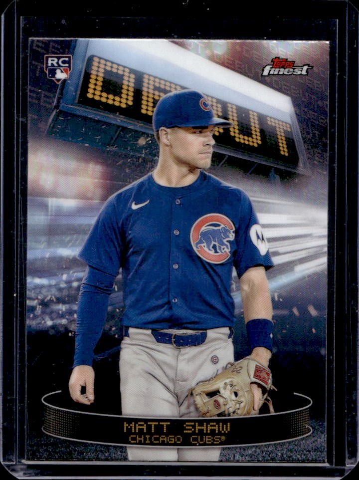 2025 Finest Matt Shaw Debut RC Refractor Rookie #D-12 Cubs