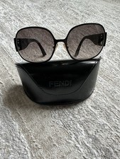 Vintage Women FENDI Gun Metal Marbled 130 Sunglasses FS5005 58 16