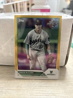David McCabe 2023 Topps Pro Debut Chrome #PDC-180 Gold #/50 Greenjackets
