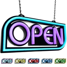 Open Sign by Element Lux - 49 Color Combinations - Neon LED Open Sign for Bus...