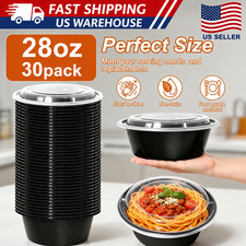 30 Pack 28oz Reusable Meal Prep Containers with Lids Food Storage Takeout Boxes