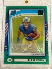 2024 Clearly Donruss Football BLAKE CORUM RATED ROOKIE AUTO SSP /25 Rams (RC)