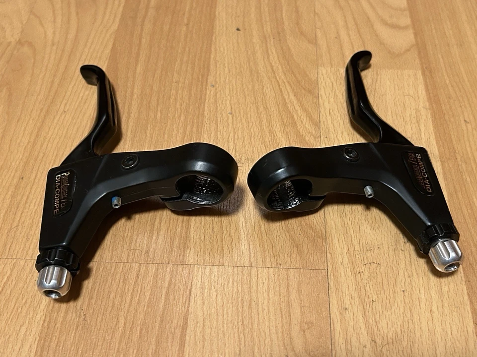 Винтажные тормозные рычаги Dia-Compe Power Control PC 7 EXA V 90-е MTB черные PC-EXA - Изображение 3 из 4