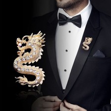 Dragon Brooch Badge Men Minimalist Lapel Pin Suit Clothing