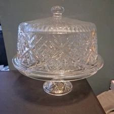 shannon 4 in 1 Cake Stand and Serving Plate Platter with Dome Cover Home Decor 