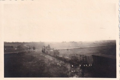 Foto - Russland russ. Panzerzug Eisenbahn - 2.WK - rs. bezeichnet -