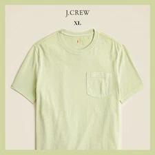 NWT - J. CREW Men's Vintage-Wash Cotton Pocket T-Shirt, Misty Sage Sz XL - $39