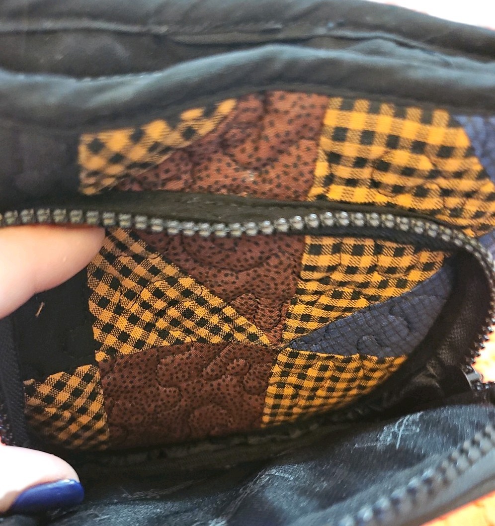 Vintage Donna Sharp patchwork quilted crossbody shoulder bag purse