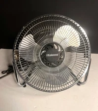 Vintage Lakewood Electric 3 Speed Tilting Chrome Fan 9” Model HV-9 Tested (read)