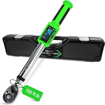 Digital Torque Wrench 1/2 8-160FT-LB 10-220N.M 2%
