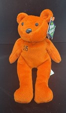 Salvino's Barry Bonds 25 Bamm Beanos Plush Bear Orange Issue Date 08/1998