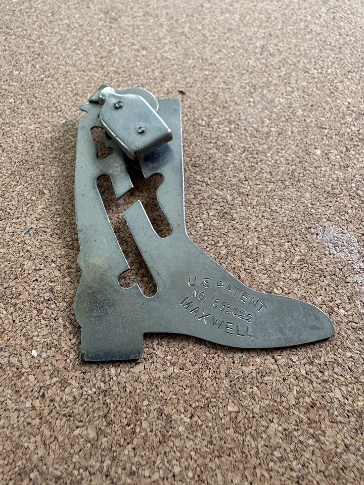 Vintage Maxwell "Bottle in a Boot" Metal Mechanical Puzzle From Prohibition Era