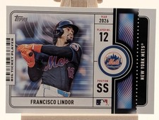 2026 Topps Series 1 Francisco Lindor #BTP-10 Big Ticket New York Mets Baseball