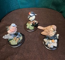 Country Artists Birds  x3  Woodstock Range Chaffinch, Thrush, Great Spotted Woo