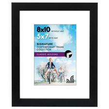 Americanflat 8x10 Picture Frame w/ Shatter-Resistant Glass - Use as 5x7
