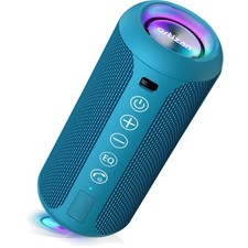 Portable Waterproof Bluetooth Speaker 24W Stereo Deep Bass RGB Lights 30H