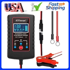 🔥 6V 12V 2A Auto Battery Charger Maintainer Motorcycle Trickle Float For Tender