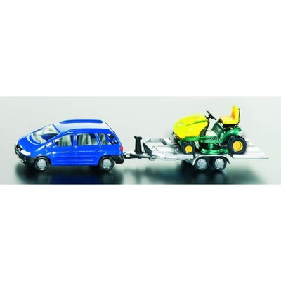 SIKU 2540 PKW mit Anhänger und Rasentraktor, Neu und OVP