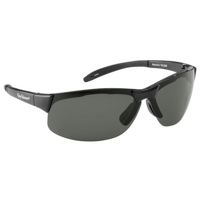 Flying Fisherman 7812BS Sunglass, Large, Matte Black Frames/Smoke Lenses 