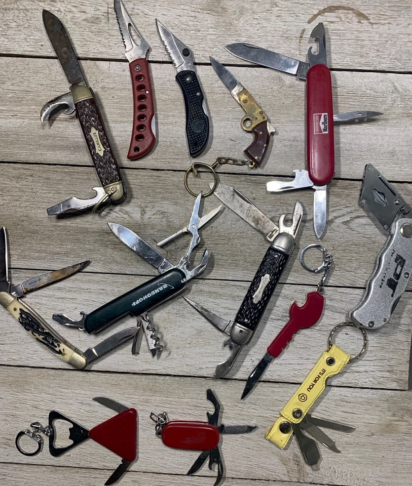 Lote de cuchillos de bolsillo vintage, llavero Foto 2 de 4