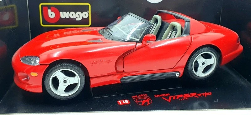 Burago масштаб 1/18 литая модель 3025 — Dodge Viper RT/10 1992 — красная - Изображение 3 из 4