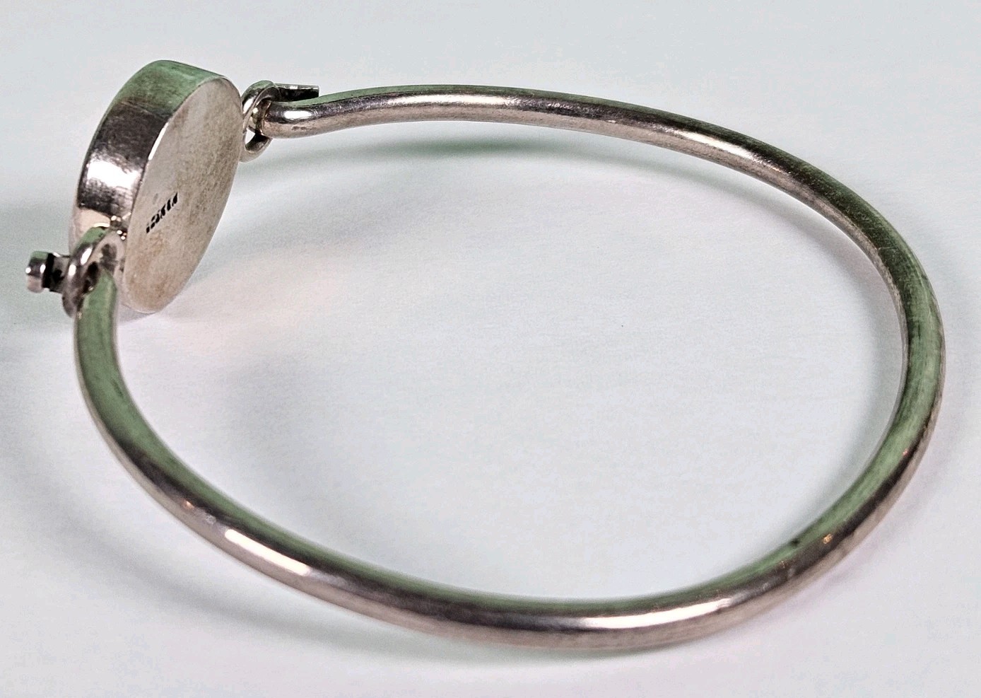 Sterling Silver 925  hook closure Bangle Bracelet… - image 5